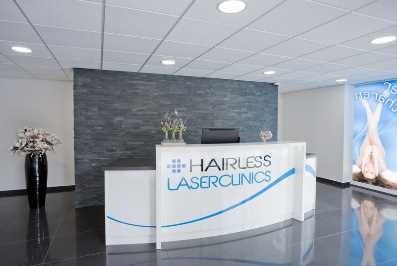 De balie van Hairless Laser Clinics